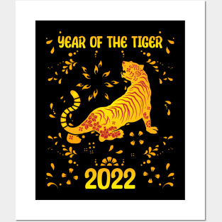 Good Luck Zodiac Happy Chinese New Year of the Tiger 2022 Posters and Art